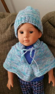 Doll Poncho and Hat